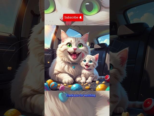 The Great Forest Chase Monster vs Kitten #cat #cute #kitten #cutecat #aicat