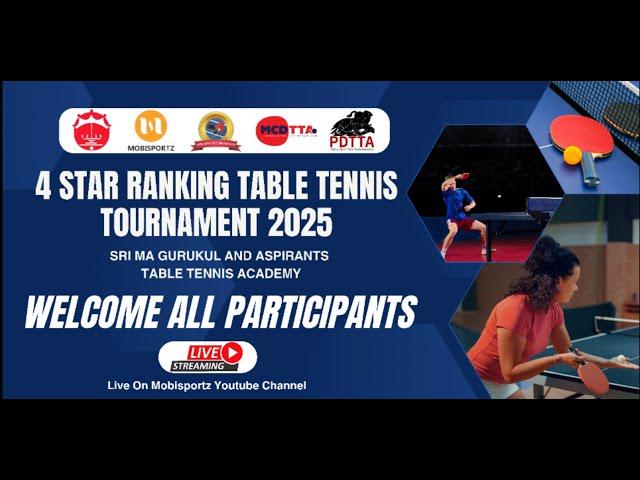 MS | PQF | D Aaryan (PTTA) v/s B Aryaman (SPINART) | 4 Star Ranking TT Tournament 2025