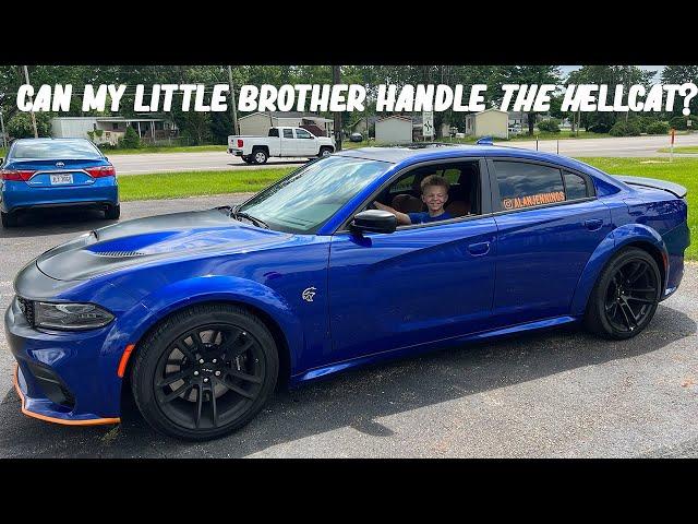 Letting My 11 Year Old Brother Drive My 2020 Dodge Hellcat Widebody