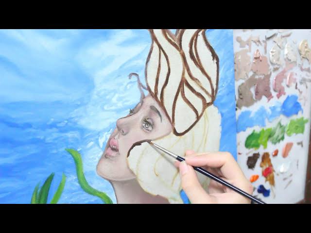 Bad Artist Habits | Perfect Blue Oil Painting Time Lapse | Philippines