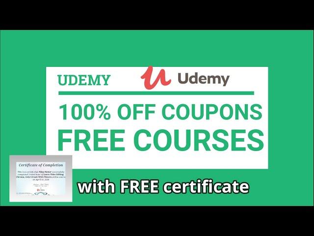 Udemy 100% OFF Coupons | Free Udemy Courses | Free Udemy Coupon Codes