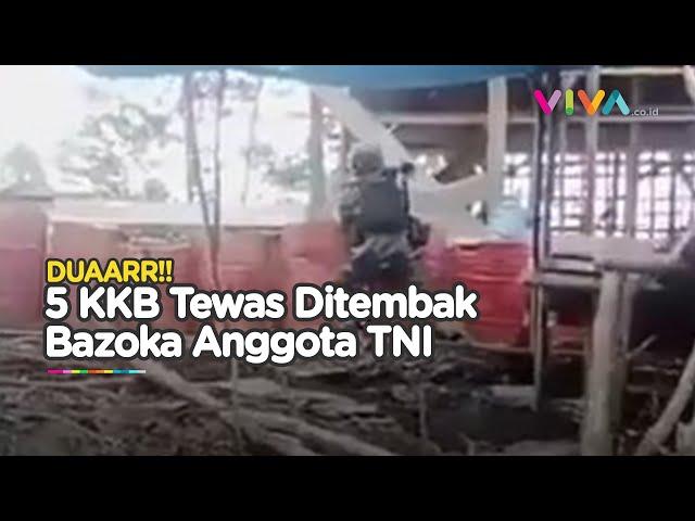 DETIK-DETIK TNI Tembak Bom BAZOKA ke 5 KKB di Yahukimo