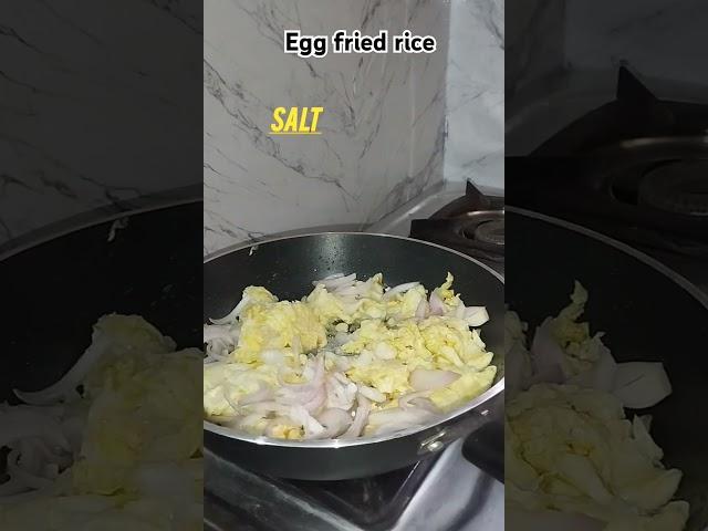 Homemade simple egg fried rice #food