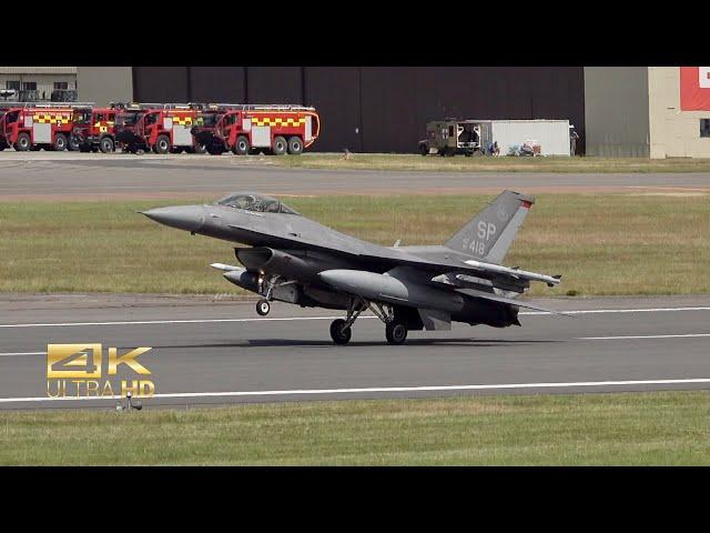 2 Lockheed F-16 CM/DM Fighting Falcon USAF 91-0418 91-0772 arrival RAF Fairford RIAT 2024