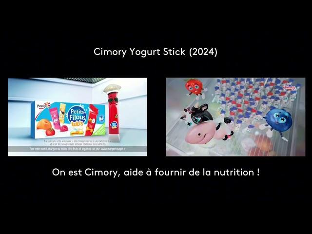 Petits Filous Tub's (2019) vs. Cimory Yogurt Stick (2024) advertisements