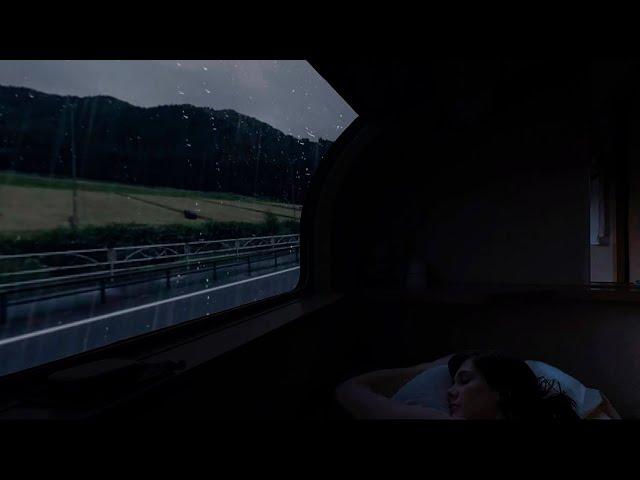 Fall asleep to The Sound of Rain in a Passenger train Car / Sound of Rain for Sleep