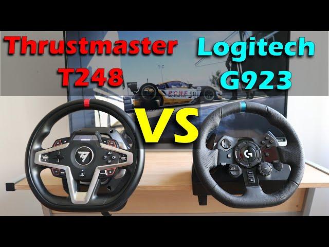 Thrustmaster T248 vs Logitech G923 Sim Racing Wheels full review and comparison