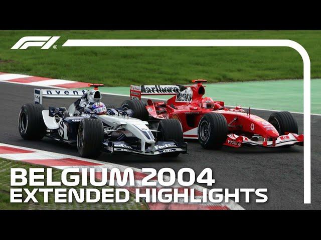 Kimi's Incredible Win & Schumacher's 7th Title! | Extended Race Highlights | 2004 Belgian Grand Prix