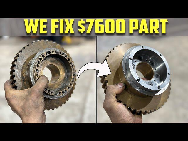 Unusual Bronze Worm Gear Repair | Lucas Boring 441B Project