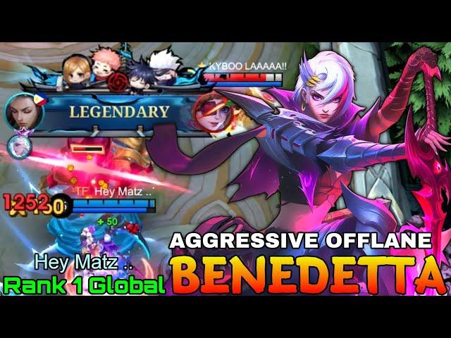 Benedetta Aggressive Offlane Gameplay - Top 1 Global Benedetta by Hey Matz .. - Mobile Legends