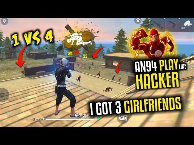 My 3 GirlFriends and AN94 Play Like Hacker All HeadShot - Garena Free Fire