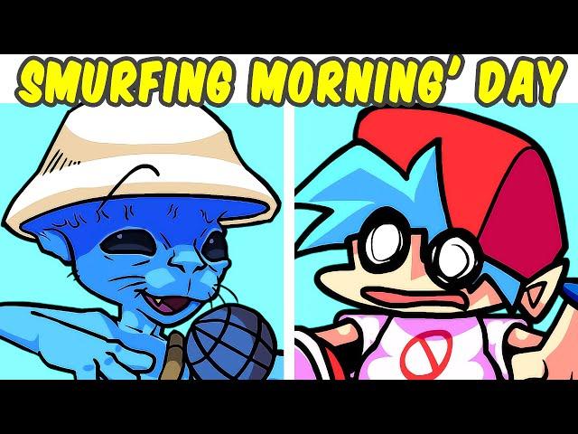 Friday Night Funkin' VS Smurf Cat - Smurfing Morning' Day (FNF MOD) (The Smurfs)