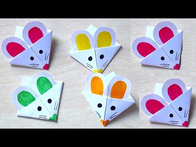 Mice Corner Bookmarks!DIY - Mice Corner Bookmarks || Easy Paper Corner Bookmarks - easy tutorial