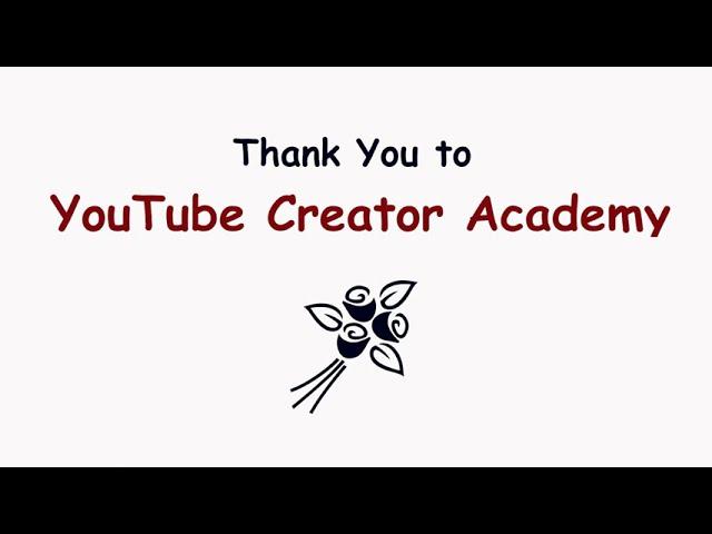 YouTube Creator Academy Letter of Completion Get Discovered awarded to TUNTU CHARYA YouTube Channel