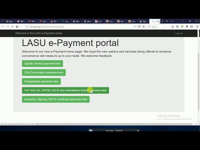 How to Make Payments on LASU ODLRI Platform