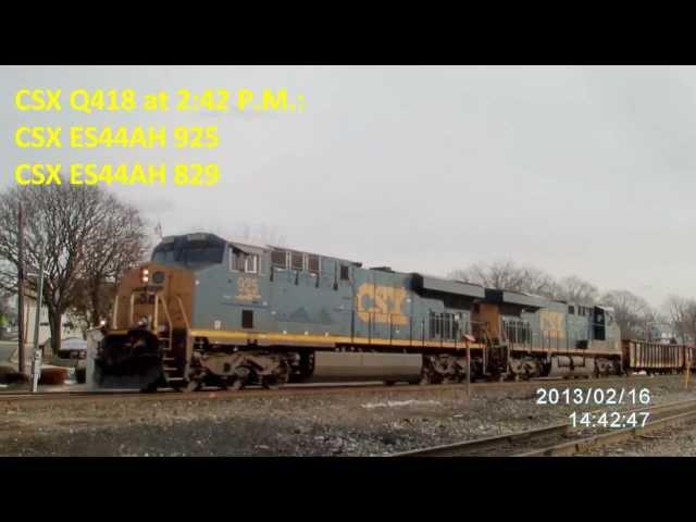 HD: Saturday Railfanning on the CSX River Line. 2-16-13.