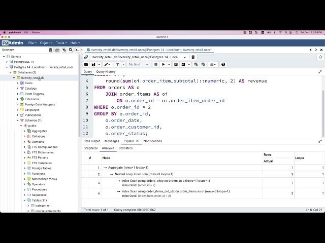 Review Tables used for Performance Tuning of SQL Queries