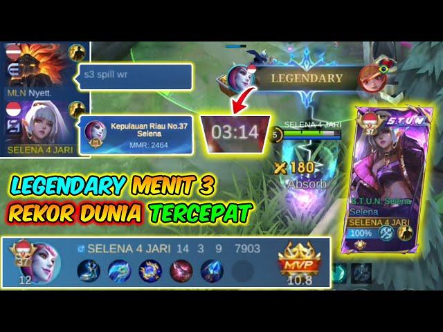 SELENA GrandFlame LEGENDARY MENIT KE-3 !! TOP GLOBAL SELENA SUPER BAR - BAR - Mobile Legends