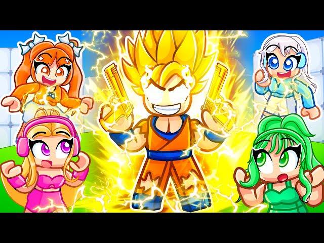 Becoming GOKU In Roblox Rivals With MY CRAZY FAN GIRLS...