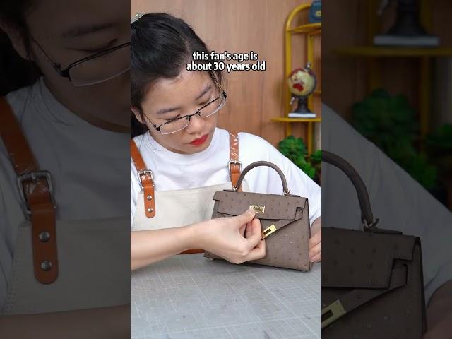 Mini size handmade leather bag in rare leather, how do you like?