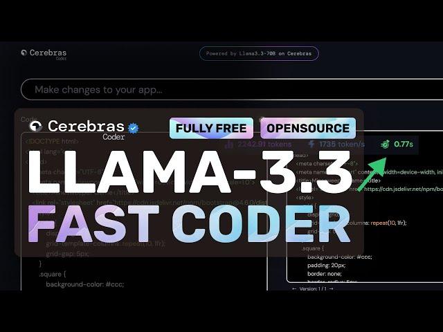 Cerebras Llama-3.3 Coder: Generate Apps In LESS THAN 1 SECOND (Super Fast AI Coder!)