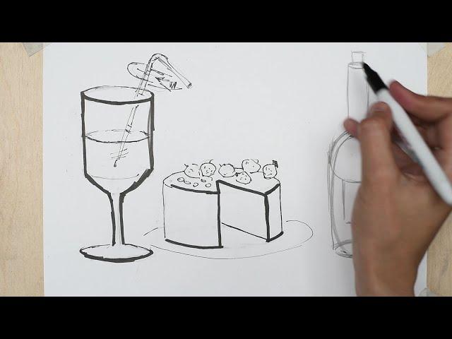 Учимся рисовать скетчи. Создаем сложные предметы на основе простых форм.