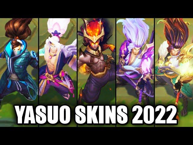 ALL YASUO SKINS 2022 | League of Legends