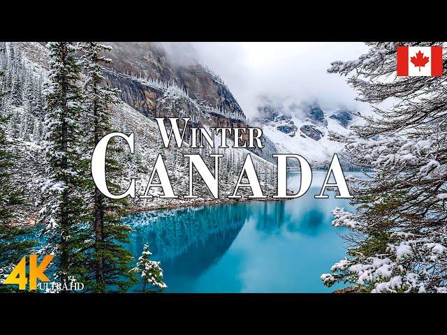 Winter Canada 4K Ultra HD • Stunning Footage Canada, Scenic Relaxation Film with Calming Music