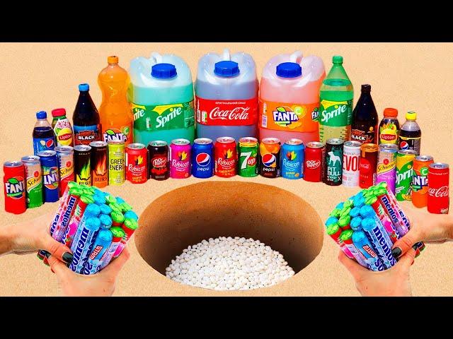 Compilation Rainbow Experiments: Different Eruption - Coca-Cola, Fanta, Mirinda and others vs Mentos