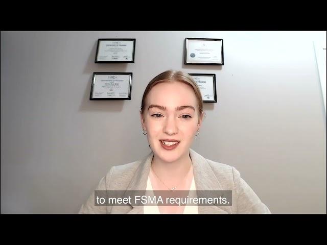 Foreign Supplier Verification Program (FSVP) Online Training