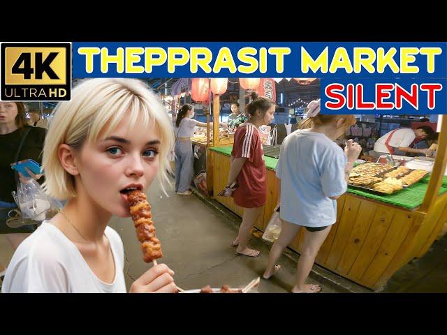 Pattaya Thepprasit Night market Silent during Low Season   2024 July Thailand