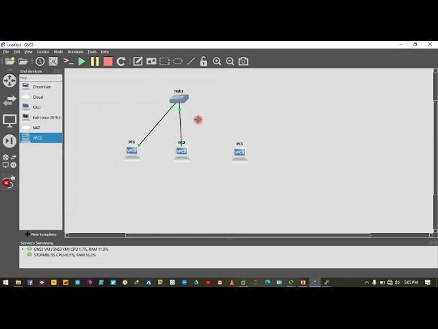 CCNA - Understanding How Hubs Broadcast Traffic Using Realtime Packet Capture With Gns3.