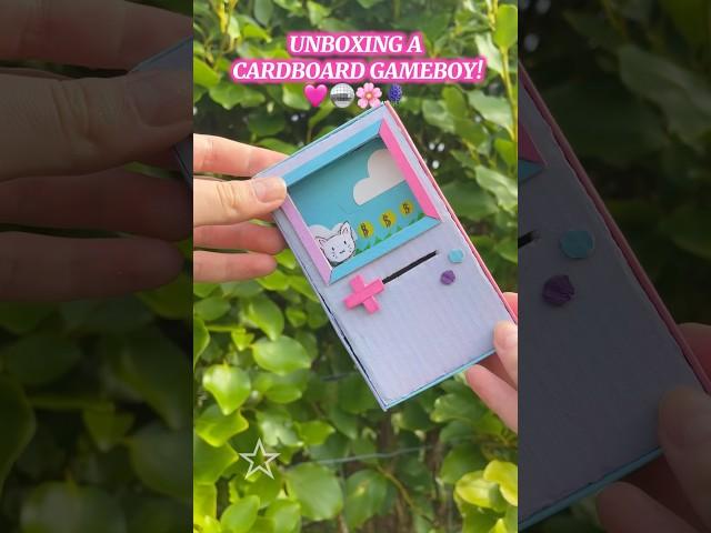 CARDBOARD GAMEBOY ! 🫐🪻🪩 #crafts #preppy #unboxing #haul #aesthetic #cardboard #papayaa #trend