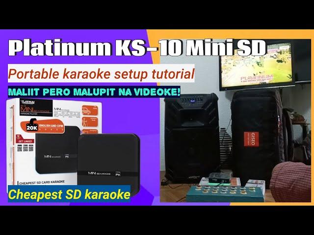 PLATINUM KS-10 MINI SD KARAOKE PLAYER SETUP TUTORIAL | PORTABLE VIDEOKE | REVIEW AND SOUND CHECK