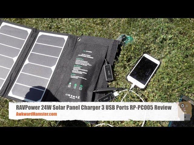 RAVPower 24W Solar Panel Charger 3 USB Ports RP-PC005 Review