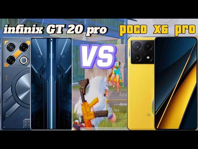 INFINIX GT 20 PRO  POCO X6 PRO BGMI COMPARISON TEST POCO X6 PRO REALLY BEAT 