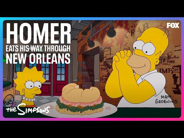 The Simpsons | Homer Eats His Way Through New Orleans