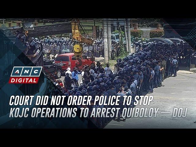 Court did not order police to stop KOJC operations to arrest Quiboloy — DOJ | ANC