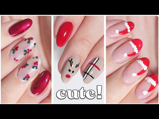 Christmas Nail Art  3 Cute & Minimalist Christmas Nail Art Designs!