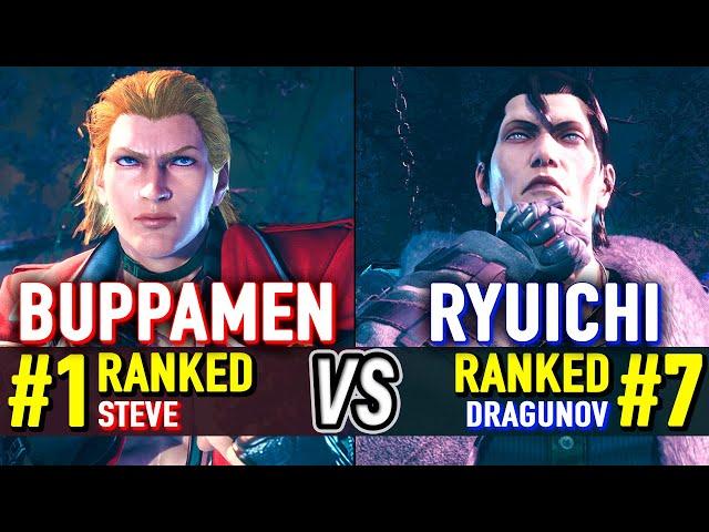 T8  BUPPAMEN (#1 Ranked Steve) vs RYUICHI (#7 Ranked Dragunov)  Tekken 8 High Level Gameplay