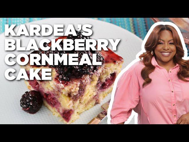 Kardea Brown's Blackberry Lavender Cornmeal Cake | Delicious Miss Brown | Food Network