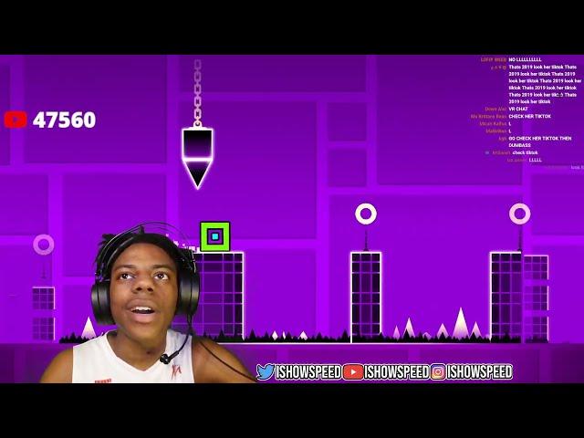 ISHOWSPEED PLAYS GEOMETRY DASH (RAGES) ...