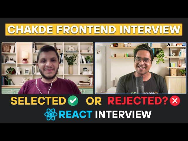 3 Years Experienced React JS Interview  | Chakde Frontend Interview EP - 07