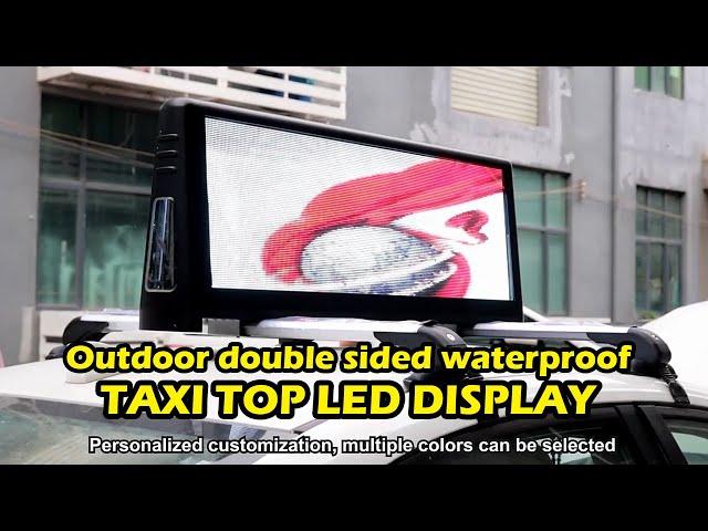 Car advertising led screen roof sign taxi top led display