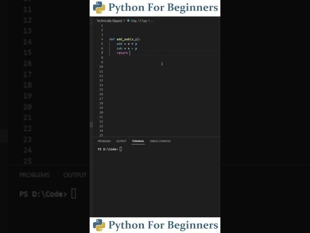 Return Multiple Values From A Function | Python For Beginners