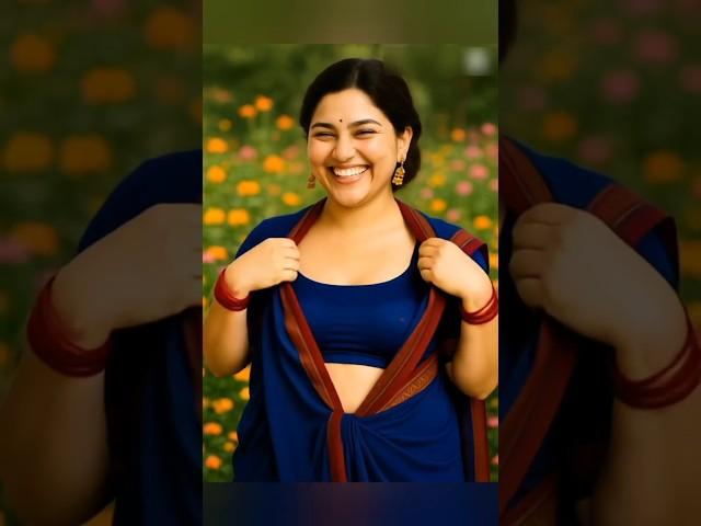 bumbai ki Ranu/ blue Sharee Looking Wow Indian Model/ #ai #love #model #pretty #saree #shorts