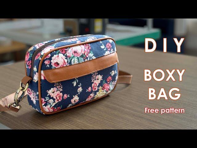 (ASMR) DIY - Boxy Crossbody Bag - How to make sling bag