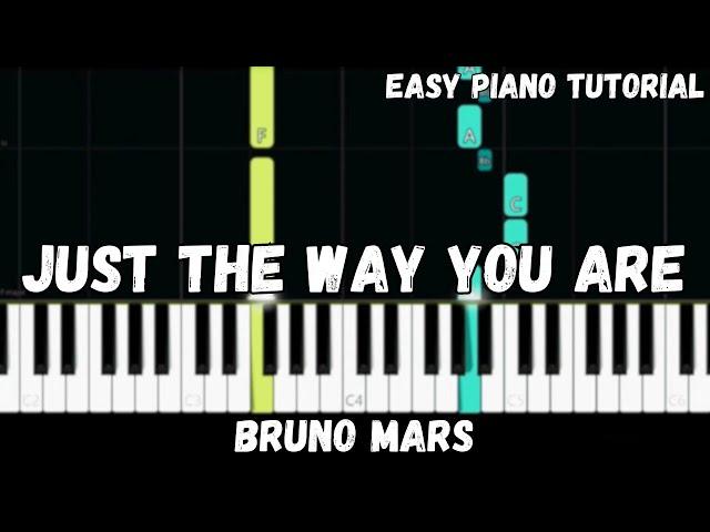 Bruno Mars - Just The Way You Are (Easy Piano Tutorial)