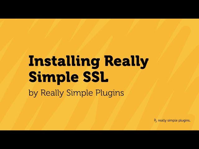 Really Simple SSL - Installation tutorial