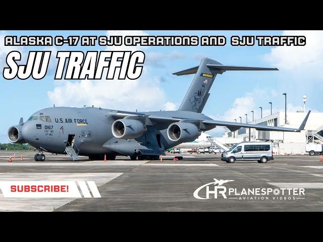 15 Minutes of Non-Stop Action: Alaska C-17 Globemaster Dominates Puerto Rico Skies at SJU Airport!"